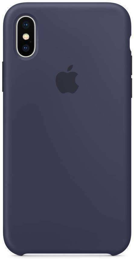 Original Apple iPhone XS MAX Silikon Case blau Cover Schutz Hülle OVP